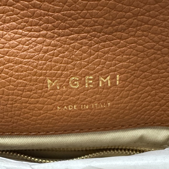 M. Gemi Tan Leather Francesca Convertible Crossbody NWOT - Picture 5 of 15